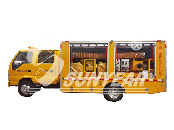 发电排水自行走泵车