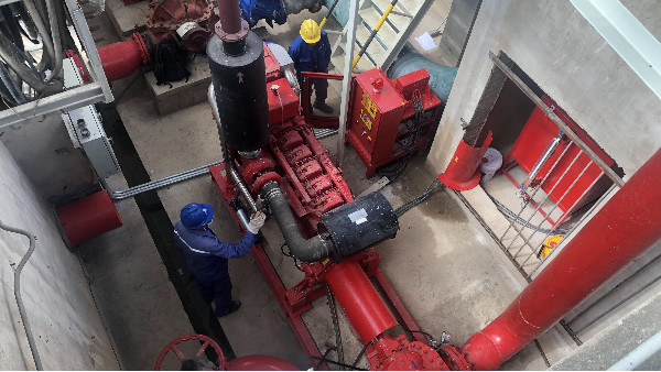 三业科技柴油机消防泵组在煤化工行业完成调试